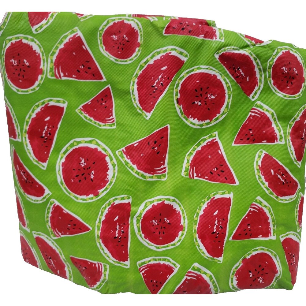 Flannel Backed Vinyl Tablecloth,60"x84"Rectangle, WATERMELONS SLICES ON GREEN,MS